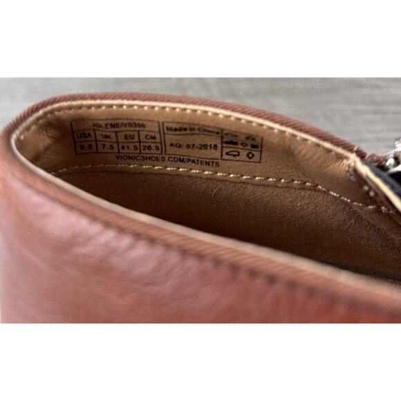 Vionic Chestnut Leather Ankle Booties - Picture 8 of 10